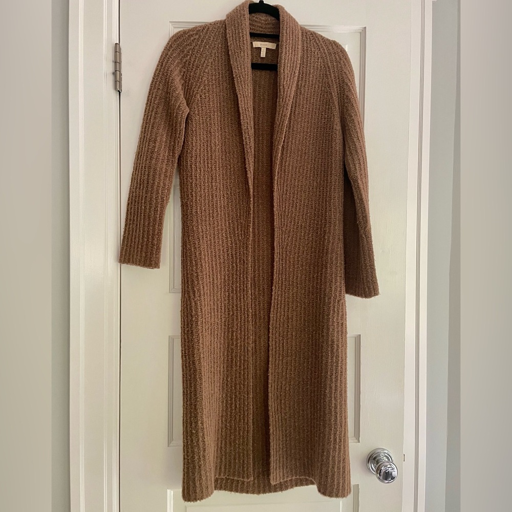 Easel Brown Lush Knit Long Cardigan